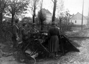 Hungarian Gunners man a pak 40 7.5 cm anti tank gun